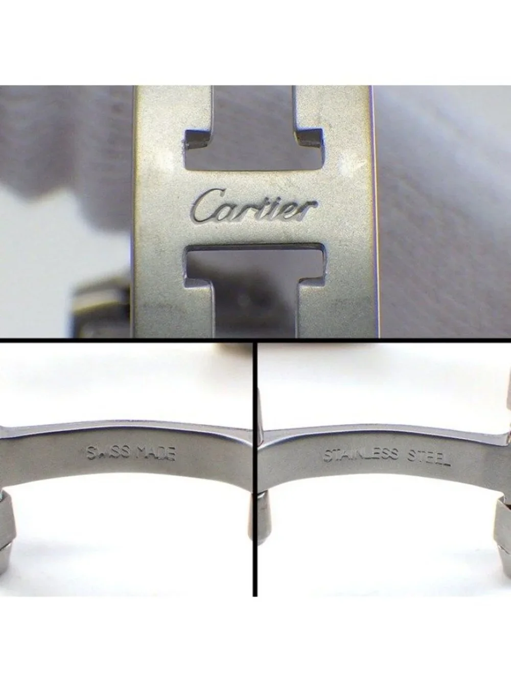 Cartier Watch Tank Francaise LM Date Square Guilloche Silver Dial SS Automatic